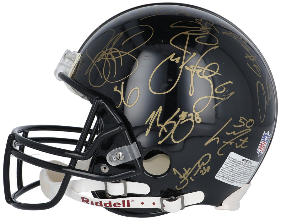 2005 Pittsburgh Steelers Super Bowl Champs Team Signed Game Helmet Beckett COA