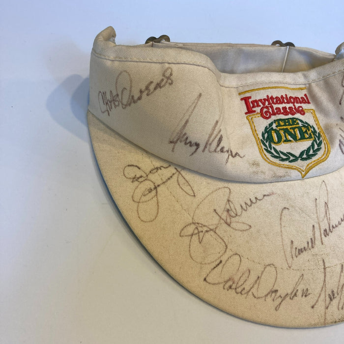 Arnold Palmer 1986 Union Mutual Tournament Signed Golf Hat 15 Sigs JSA COA