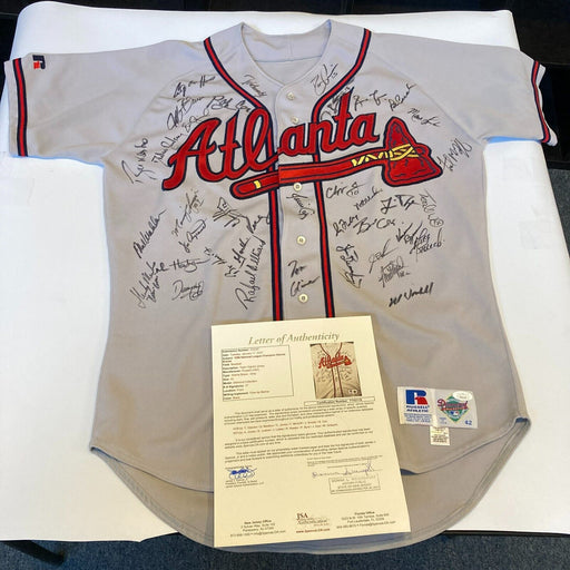 1996 Atlanta Braves Team Signed Authentic Game Model Jersey JSA COA