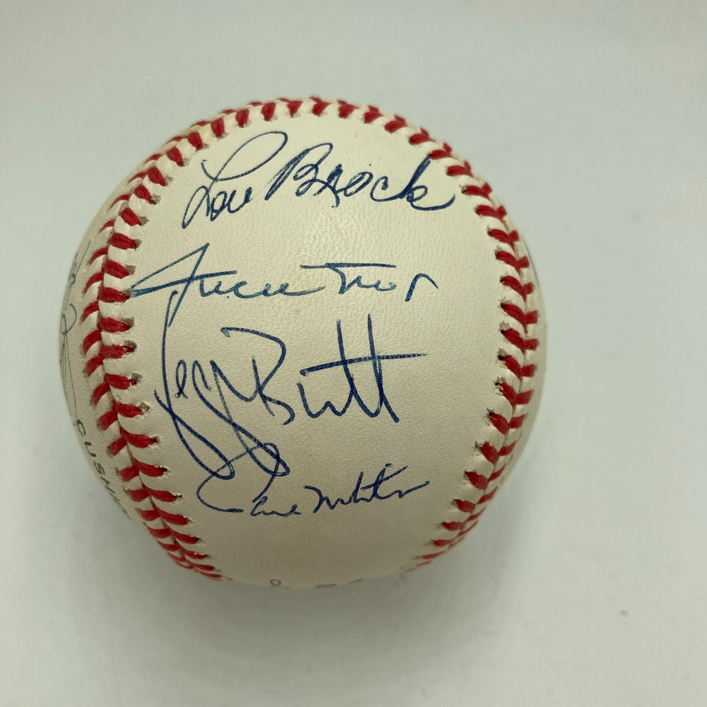 Willie Mays Hank Aaron Stan Musial 3,000 Hit Club Signed Baseball 13 Sig JSA COA