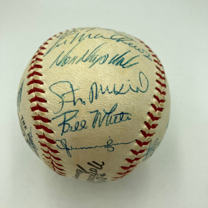 Stunning 1959 All Star Game Team Signed Baseball Hank Aaron Willie Mays JSA COA