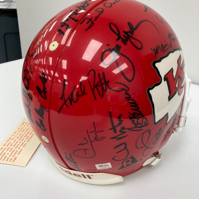 1969 KANSAS CITY CHIEFS SUPER BOWL IV CHAMPIONS TEAM SIGNED HELMET JSA COA