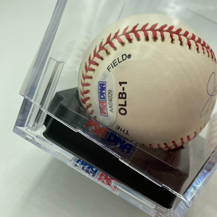 Joe Dimaggio Yankee Clipper Signed American League Baseball PSA Graded MINT 9