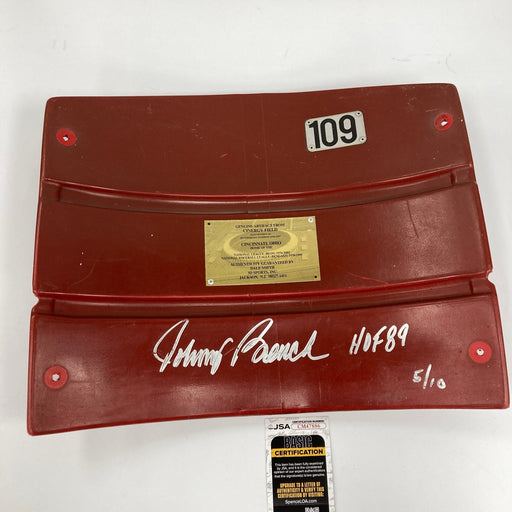 Johnny Bench Signed Original Cincinnati Reds Riverfront Stadium Seatback JSA COA