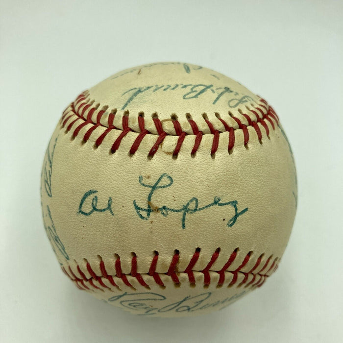 1955 Chicago White Sox Team Signed Autographed Baseball With Nellie Fox