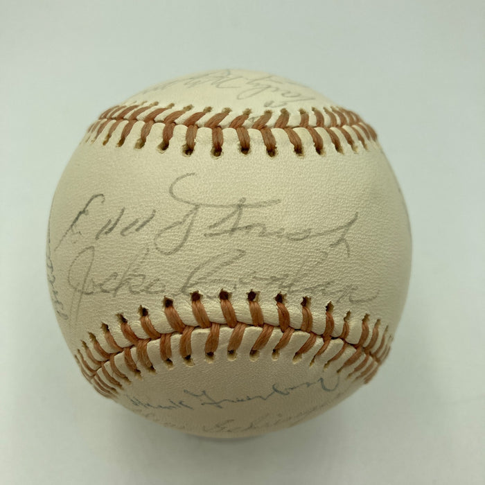 Mickey Mantle 1974 Hall Of Fame Induction Multi Signed Baseball JSA COA