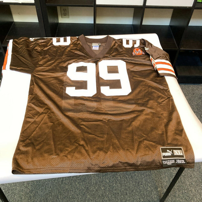 Jim Brown Otto Graham Signed Authentic Cleveland Browns Game Model Jersey JSA