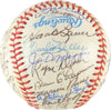 Mickey Mantle Roger Maris Joe Dimaggio Yankees Greats Signed Baseball 36 Sig PSA