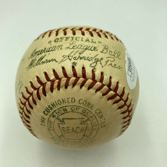 Rare Nick Altrock Single Signed 1950's American League Baseball JSA COA