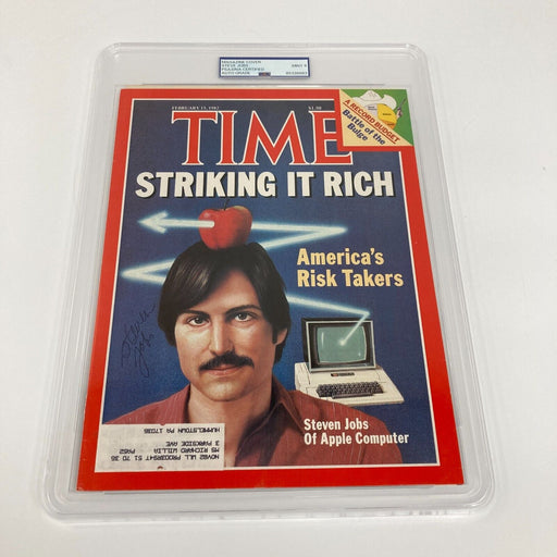Steve Jobs Signed 1982 Time Magazine PSA DNA Graded 9 MINT Apple