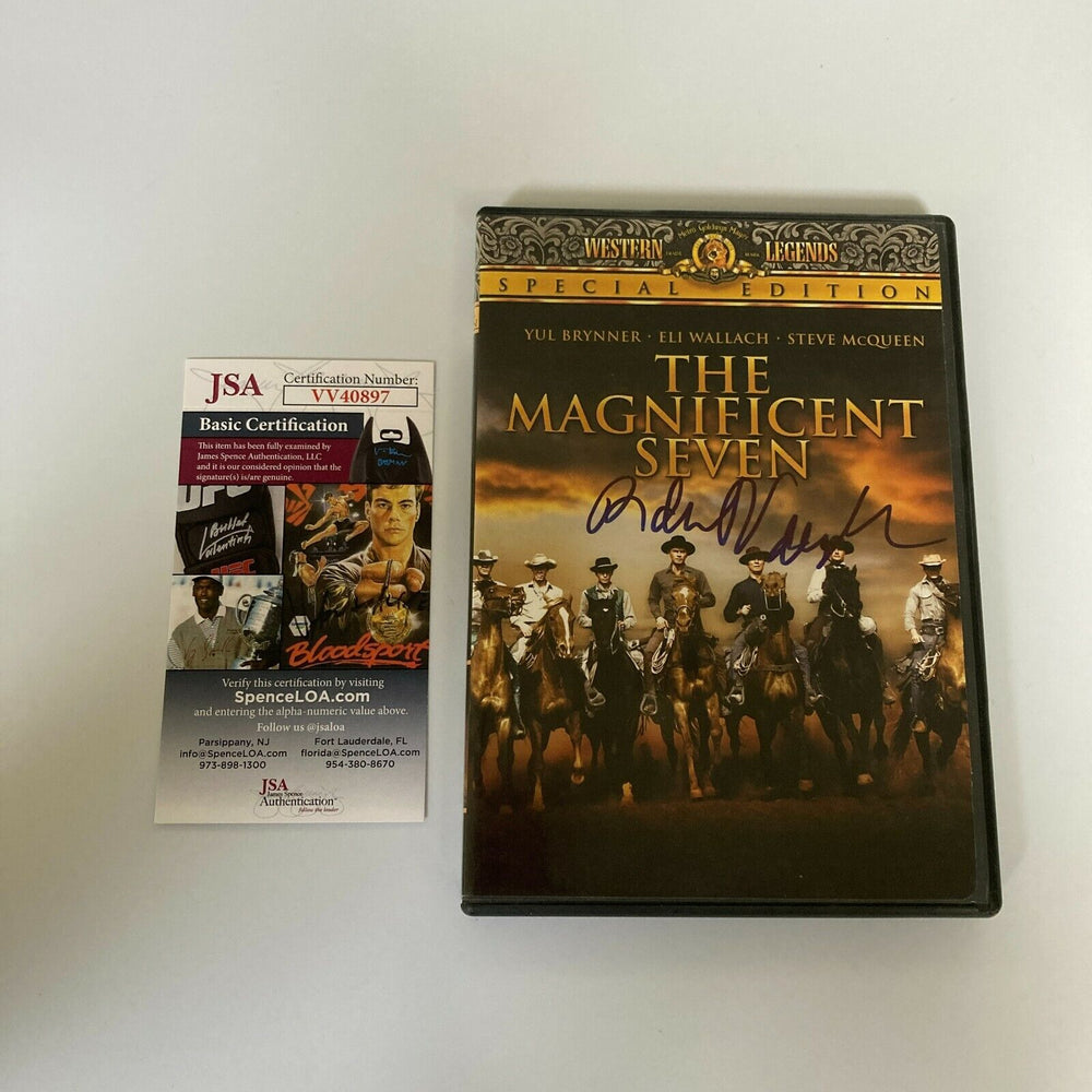 Robert Vaughn Signed The Magnificent Seven DVD Movie JSA COA