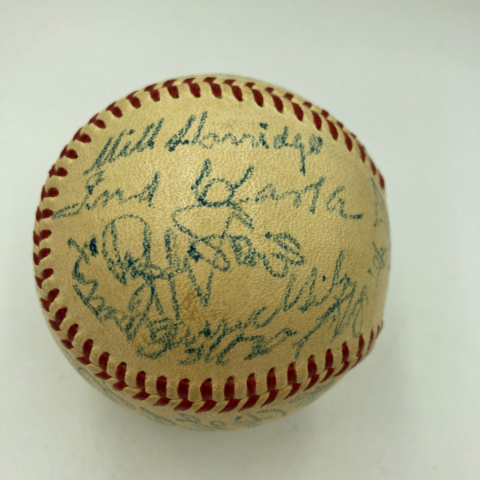 Cy Young Jimmie Foxx Tris Speaker Hall Of Fame Multi Signed Baseball Beckett COA