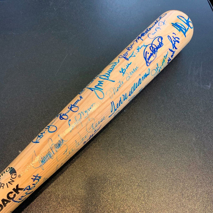 Beautiful Hall Of Fame Multi Signed Bat 53 Sigs Ted Williams Hank Aaron JSA