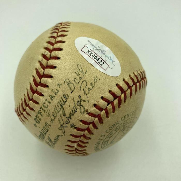 Rare Nick Altrock Single Signed 1950's American League Baseball JSA COA