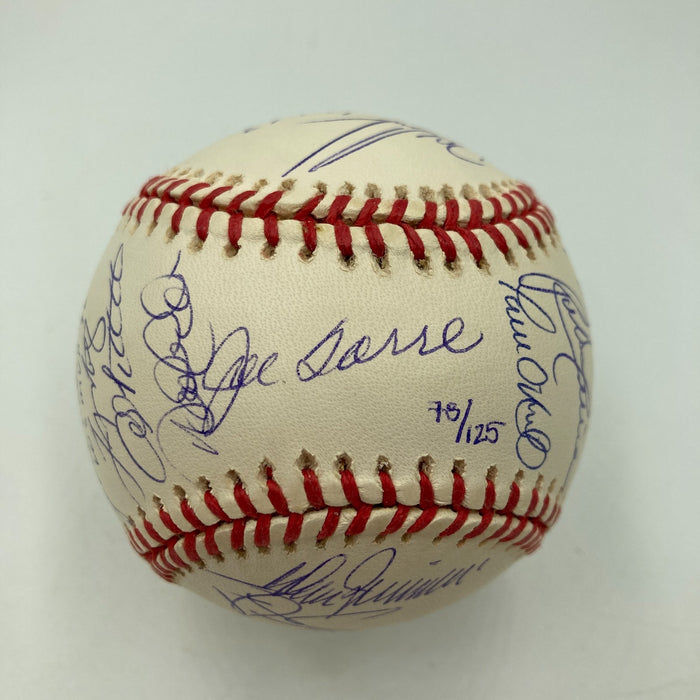 1996 Yankees Team Signed World Series Baseball Derek Jeter Mariano Rivera JSA