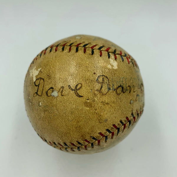 Dave Danforth Signed Heavily Inscribed 1920's Baseball 1919 Black Sox PSA DNA