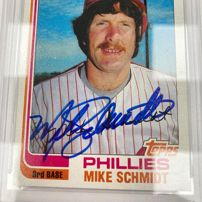 1982 Topps Mike Schmidt Signed Baseball Card Auto PSA DNA