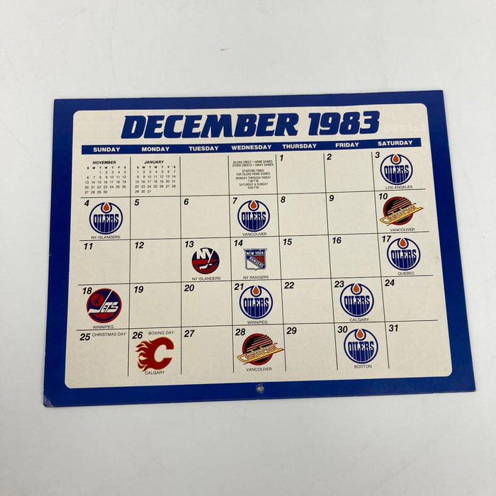 Wayne Gretzky Signed Vintage 1983 Oilers Calender JSA COA
