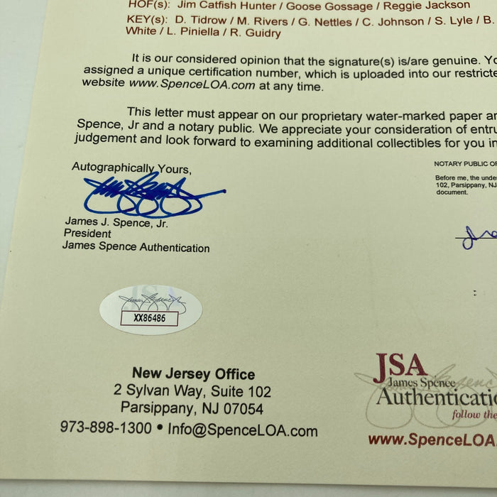 1978 Yankees World Series Champs Team Signed American League Baseball JSA COA