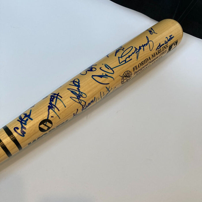 1993 Florida Marlins Inaugural First Season Team Signed Baseball Bat