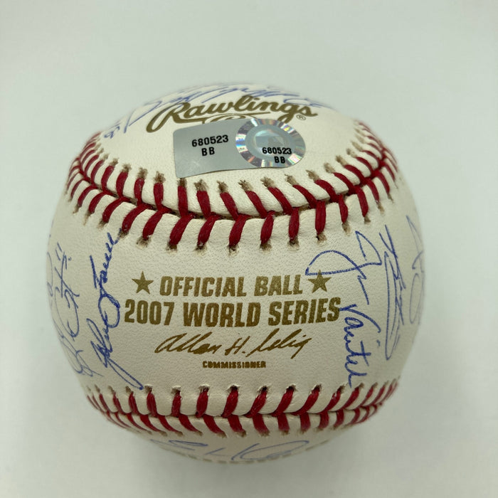 2007 Boston Red Sox World Series Champs Team Signed Baseball MLB Certified