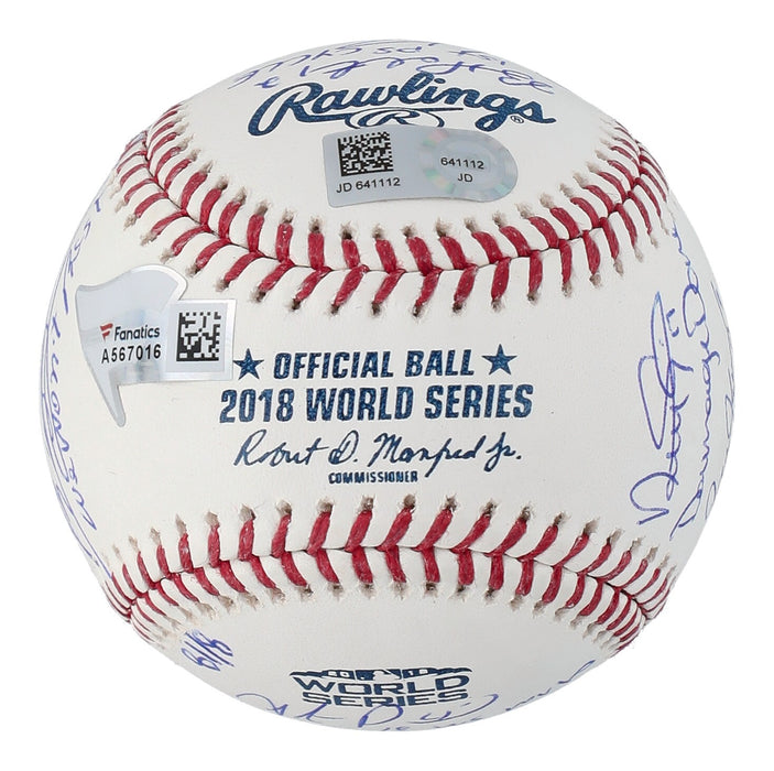 2018 Boston Red Sox World Series Champs Team Signed Baseball Fanatics #8/18