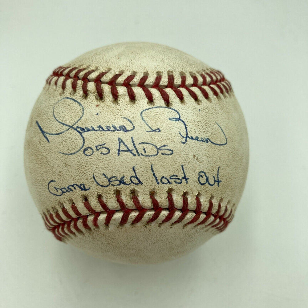 Mariano Rivera 2005 Playoffs Final Out Save Signed Game Used Baseball JSA COA