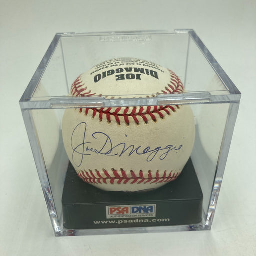 Beautiful Joe Dimaggio Signed American League Baseball PSA Graded MINT 9