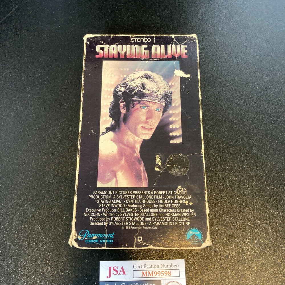 Tony Munafo Signed Vintage Staying Alive VHS Movie With JSA COA