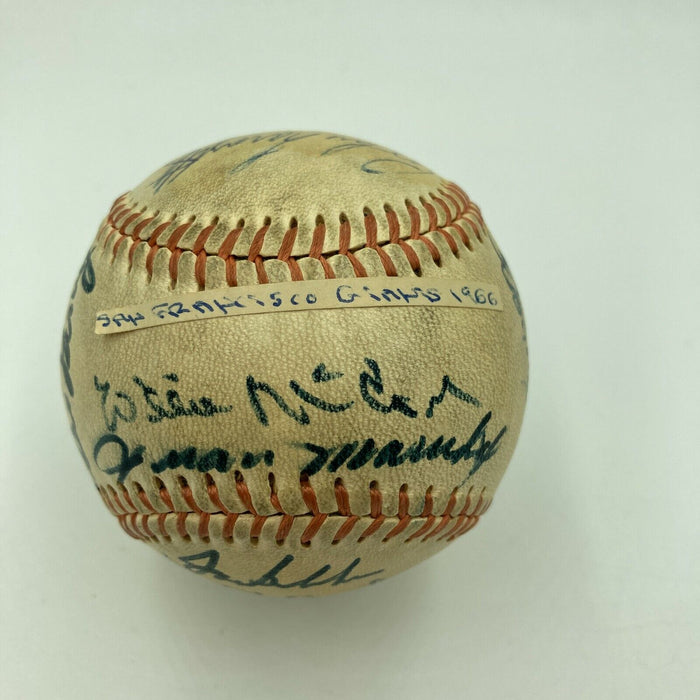 Willie Mays 1966 San Francisco Giants Team Signed Baseball JSA COA