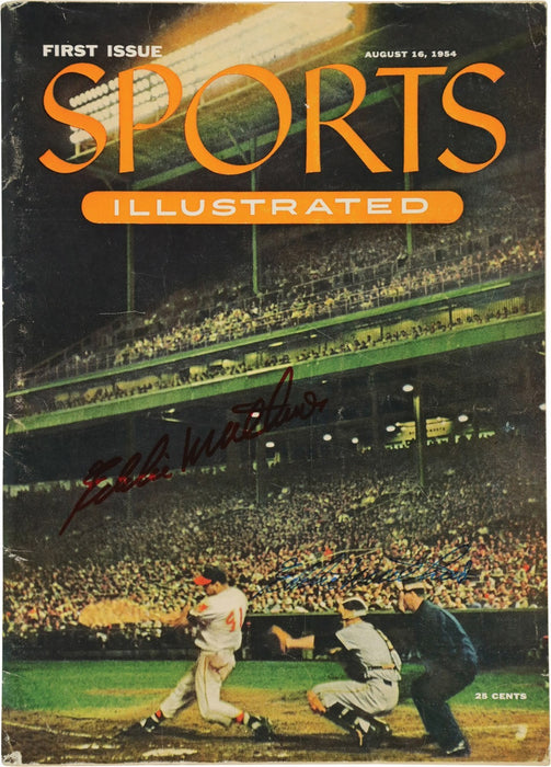 Eddie Mathews Signed 1954 Sports Illustrated First Issue PSA DNA COA