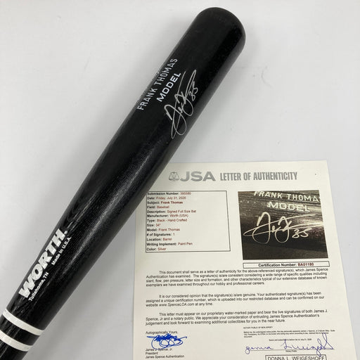 Frank Thomas Signed 1990's Worth Game Model Baseball Bat JSA COA