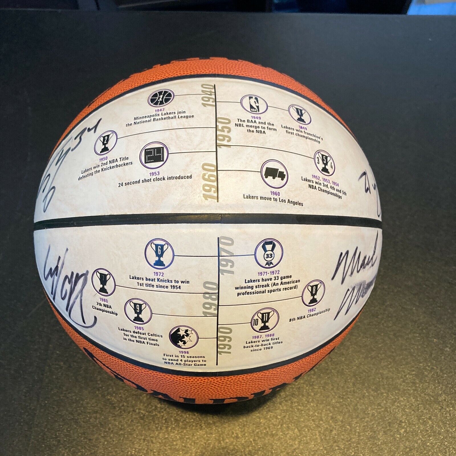 1999-2000 Los Angeles Lakers Team Signed Basketball - World, Lot #42177