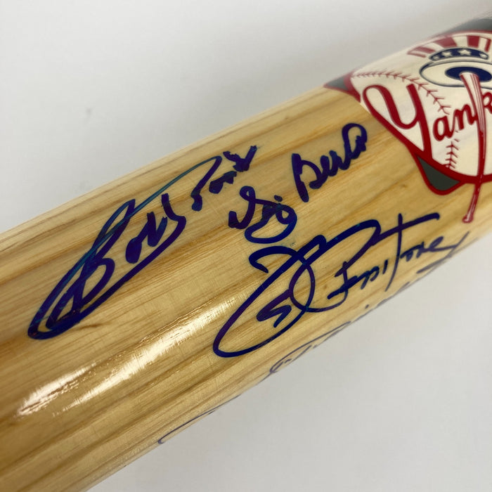 Yogi Berra Phil Rizzuto Whitey Ford New York Yankees Legends Signed Bat JSA COA