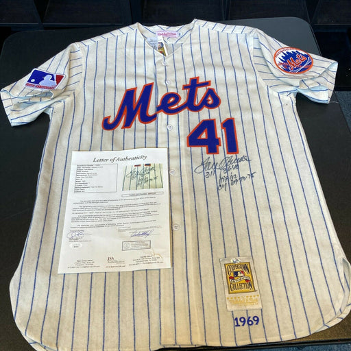 Tom Seaver Autographed Jersey - Beautiful No Hitter Hall Of Fame Heavily  Inscribed JSA