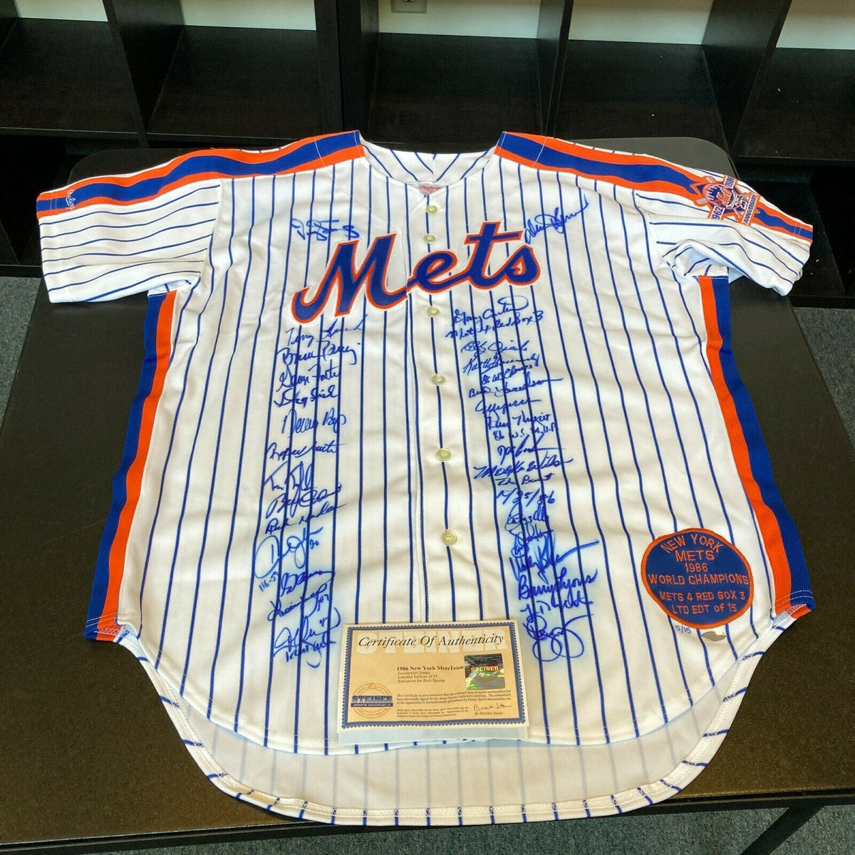 1986 New York Mets World Series Champs Team Signed Game Jersey - 1986 New  York Mets World Series Champs Team Signed Game Jersey - Rafael Osona  Auctions Nantucket, MA