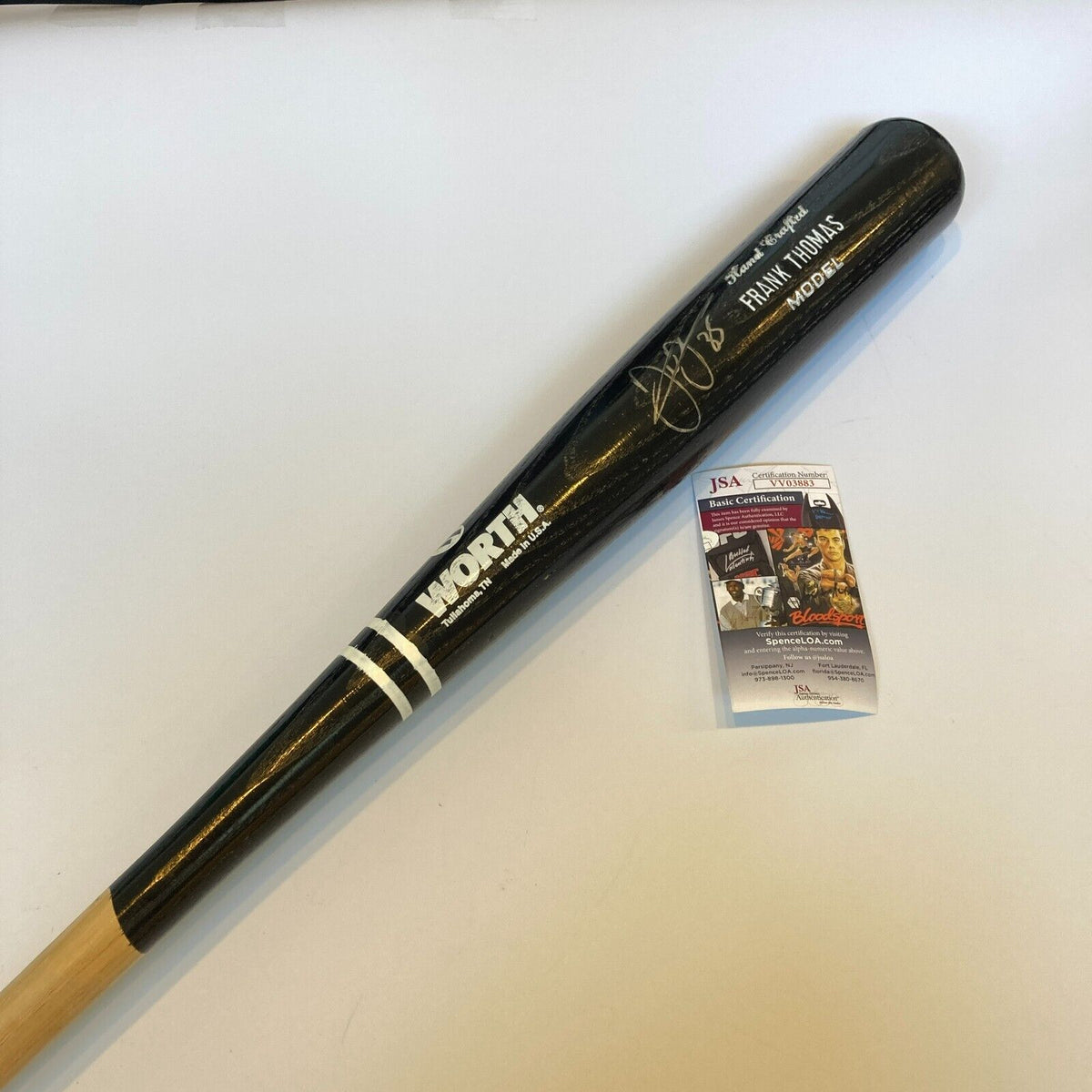 Frank Thomas Signed Worth Game Model Baseball Bat JSA COA — Showpieces ...