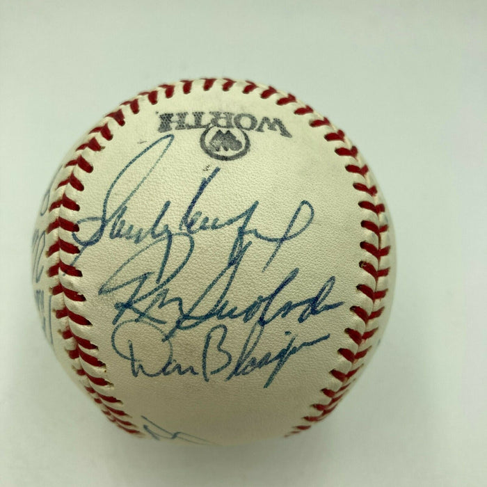 Sandy Koufax HOF Signed Cracker Jack Old Timers Game Baseball Beckett COA