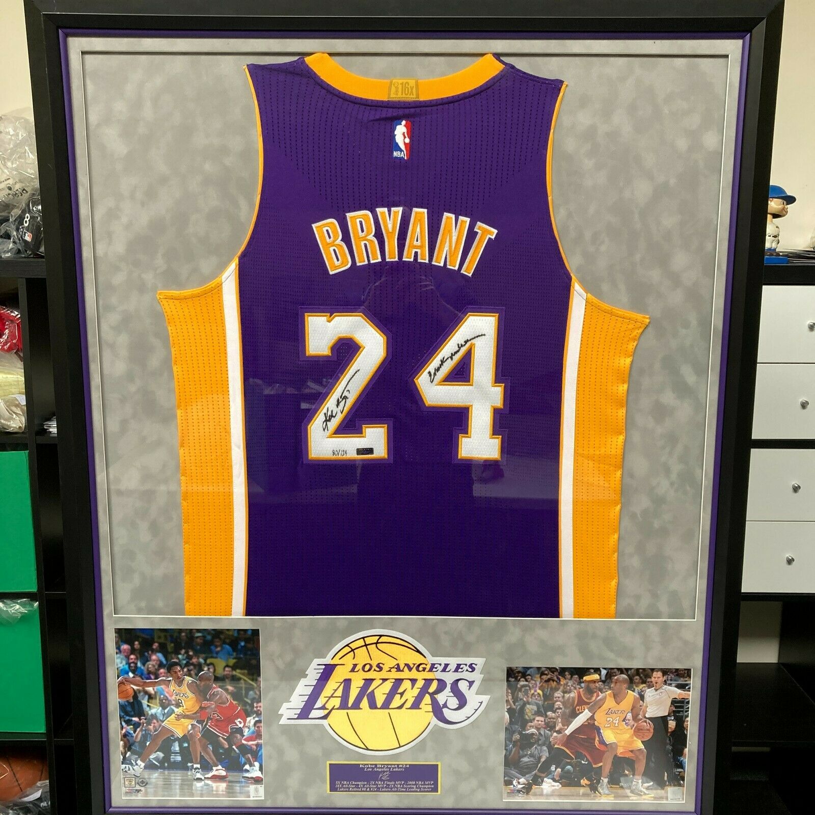 Kobe Bryant Black Mamba Signed #24 Authentic Los Angeles Lakers Jers —  Showpieces Sports