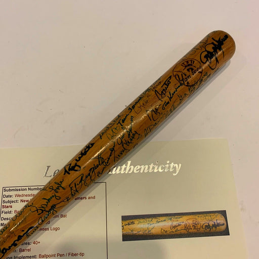 New York Yankees Legends Multi Signed Mini Baseball Bat 50 Signatures! JSA COA