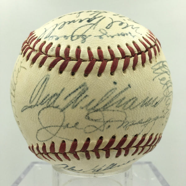 Beautiful 1949 All Star Game Team Signed Baseball Joe DiMaggio Ted Williams JSA