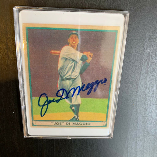 1941 Play Ball Joe Dimaggio Signed Porcelain Baseball Card With Beckett COA