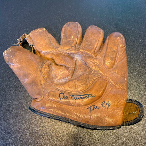 Leo Durocher "The Lip" Signed Inscribed 1940's Baseball Glove PSA DNA Sticker