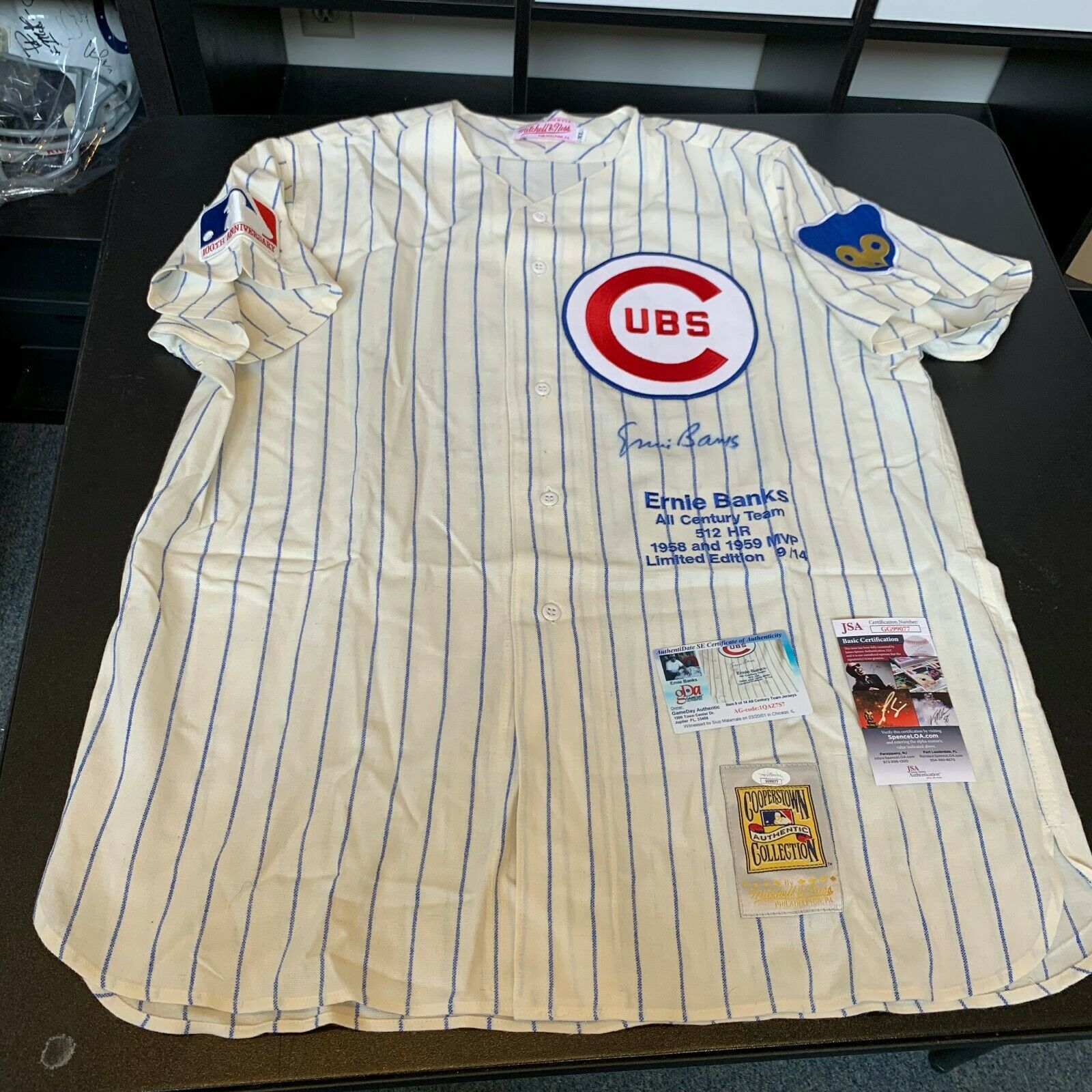 Ernie Banks Chicago Cubs Mitchell & Ness Away 1969 Authentic
