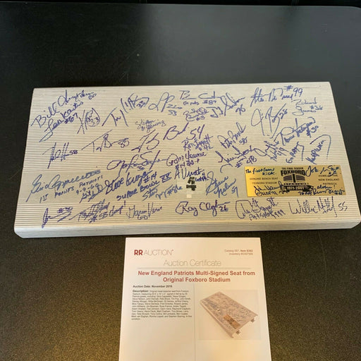 New England Patriots Legends Signed Original Foxboro Stadium Seat 35 Sigs W/COA