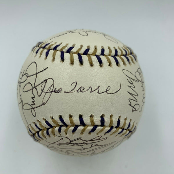 Derek Jeter Mariano Rivera 2002 All Star Game Team Signed Baseball JSA COA