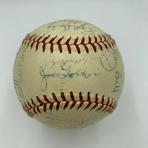 1958 Cleveland Indians Team Signed American League Baseball With Joe Gordon