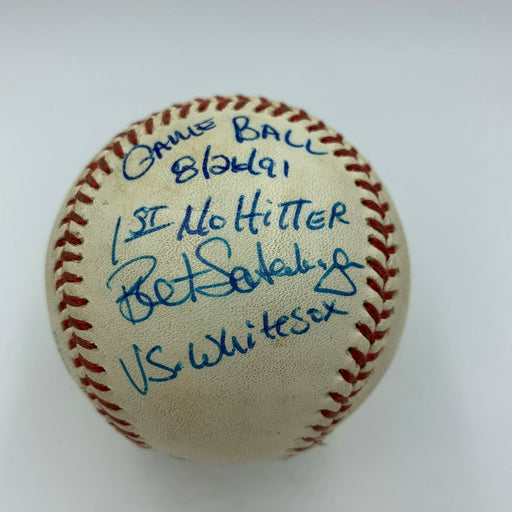 Bret Saberhagen First No Hitter 8-26-91 Signed Game Used Baseball With JSA COA