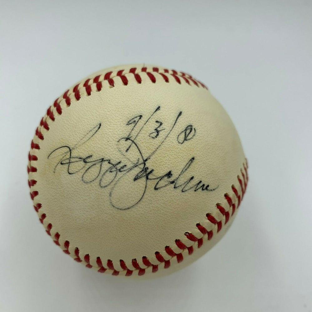 Reggie Jackson 9-3-1980 Signed Game Used American League Baseball JSA COA