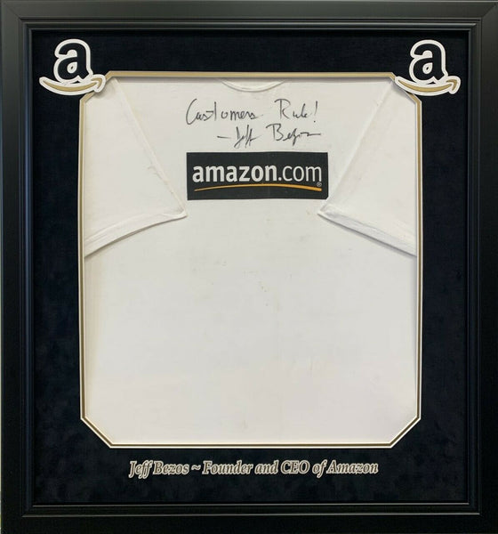 Jeff Bezos "Customers Rule!" Signed Original Employee 1995 Amazon T-Shirt JSA